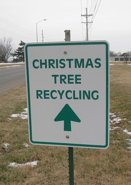 Christmas Tree Recycling Sign
