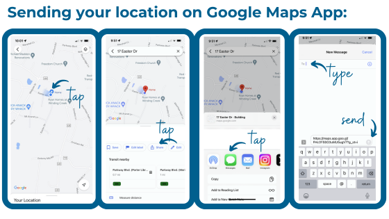 Sending your location on Google Maps App (2)